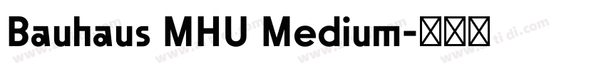 Bauhaus MHU Medium字体转换
